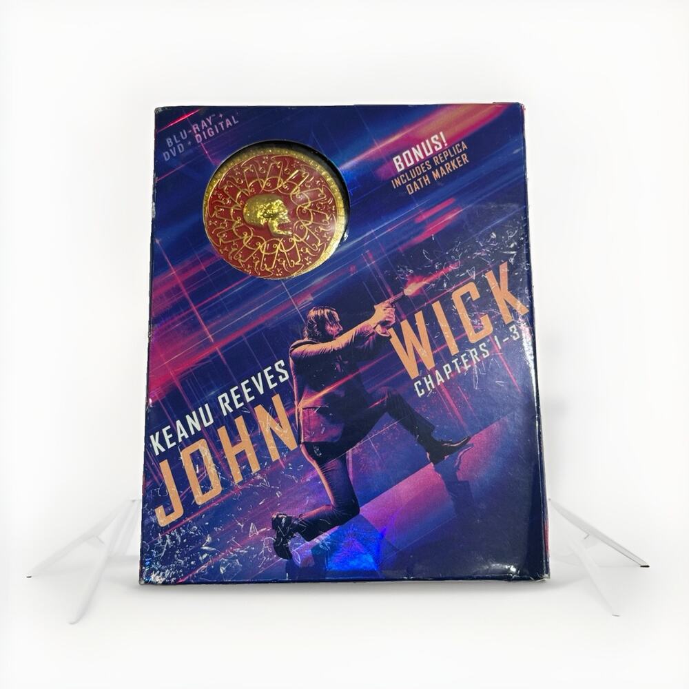 John Wick Chapters 1-3 Blu-ray DVD‎ Replica Oath Marker Box Set